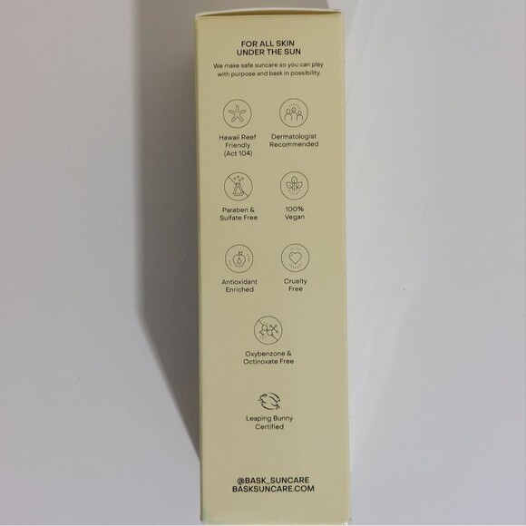 Bask Vegan Broad Spectrum Sheer Moisturizing Sunscreen SPF 30 Lotion 3.4 oz NWT - Picture 11 of 13